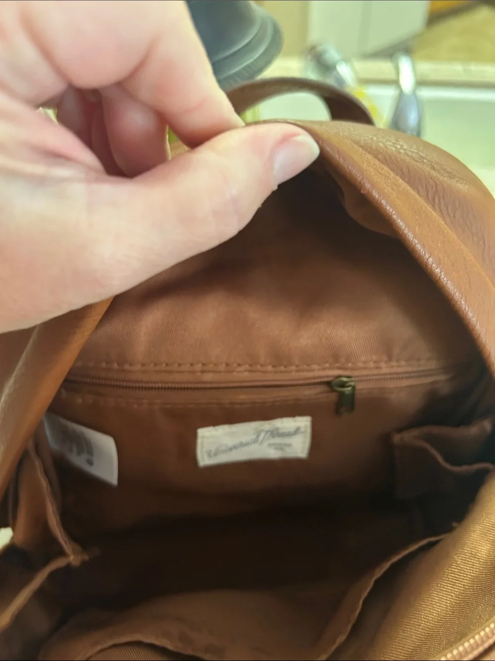 Universal Thread Rust Brown Pebbled Leather Mini Backpack - Picture 4 of 6